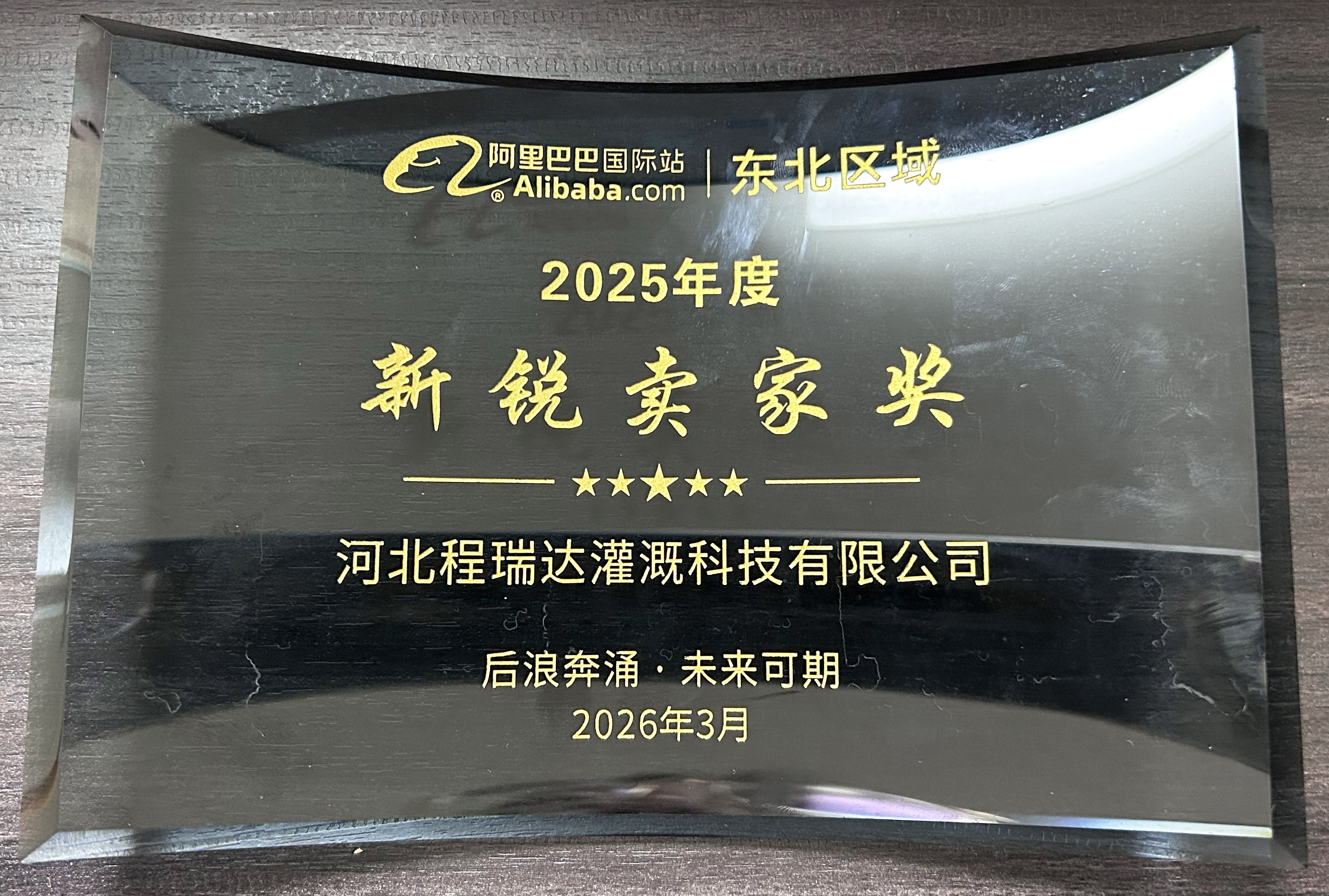 雅安程瑞达灌溉 | 荣获阿里国际站新锐卖家奖